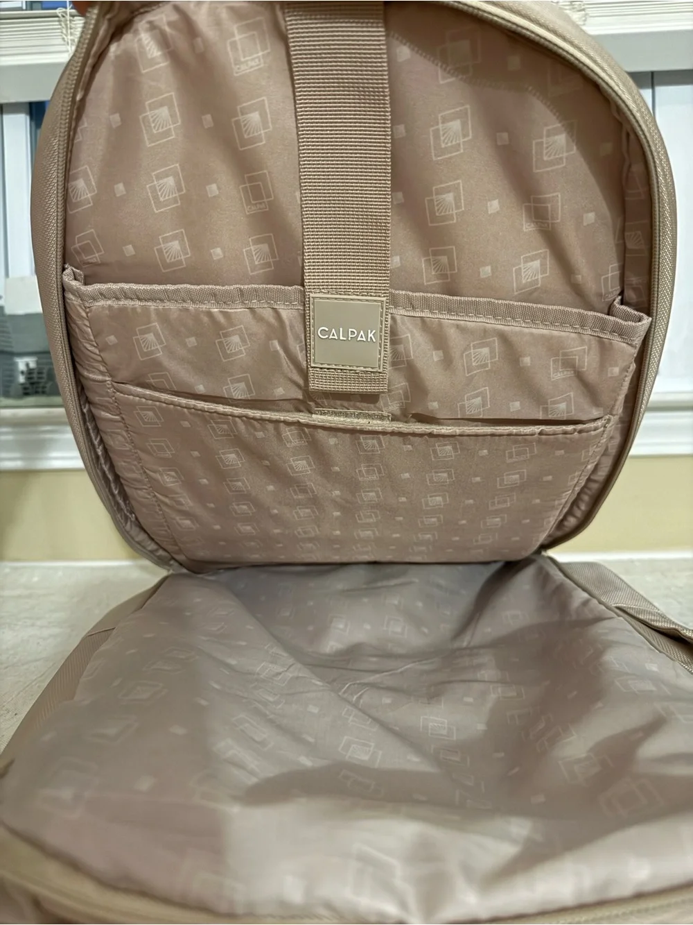 CALPAK Glenroe Nude Blush Laptop Travel Backpack